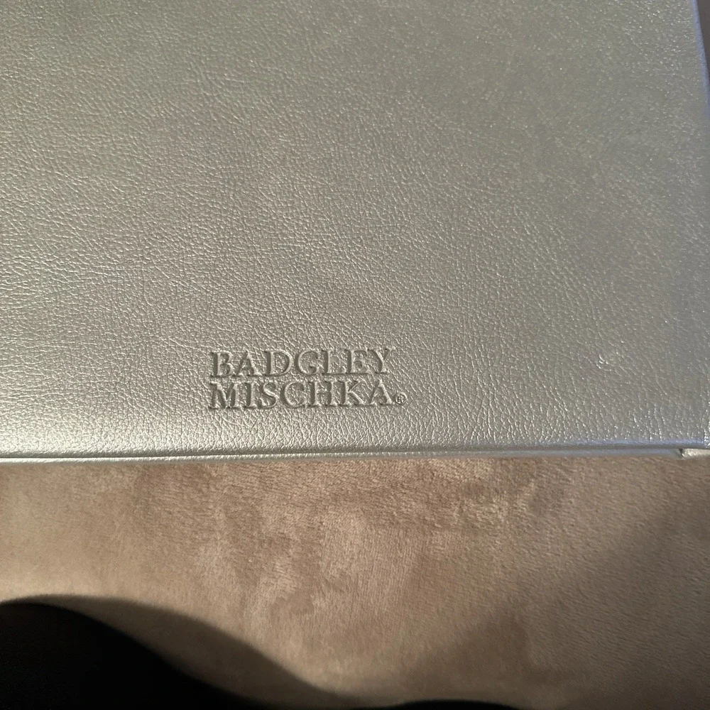 Badgley Mischka Silver Photo Album with Bow Accents